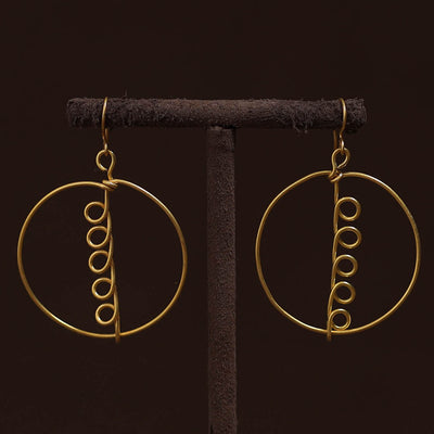 Brass metal handcrafted earrings 29