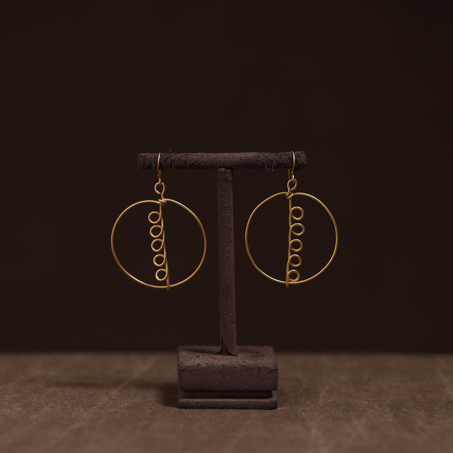 Brass metal handcrafted earrings 29