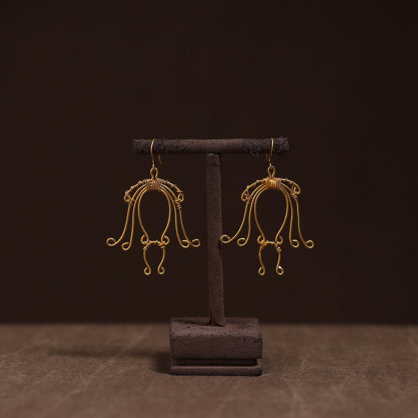 Brass metal handcrafted earrings 30