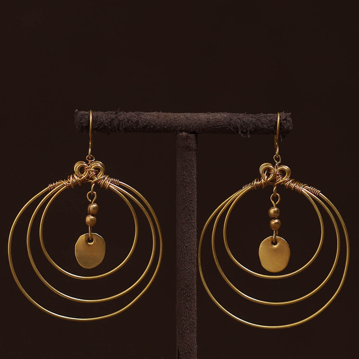 Brass metal handcrafted earrings 31