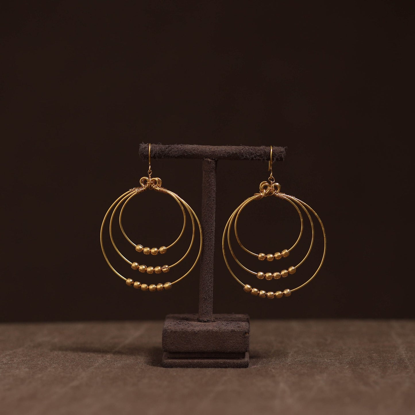 Brass metal handcrafted earrings 36
