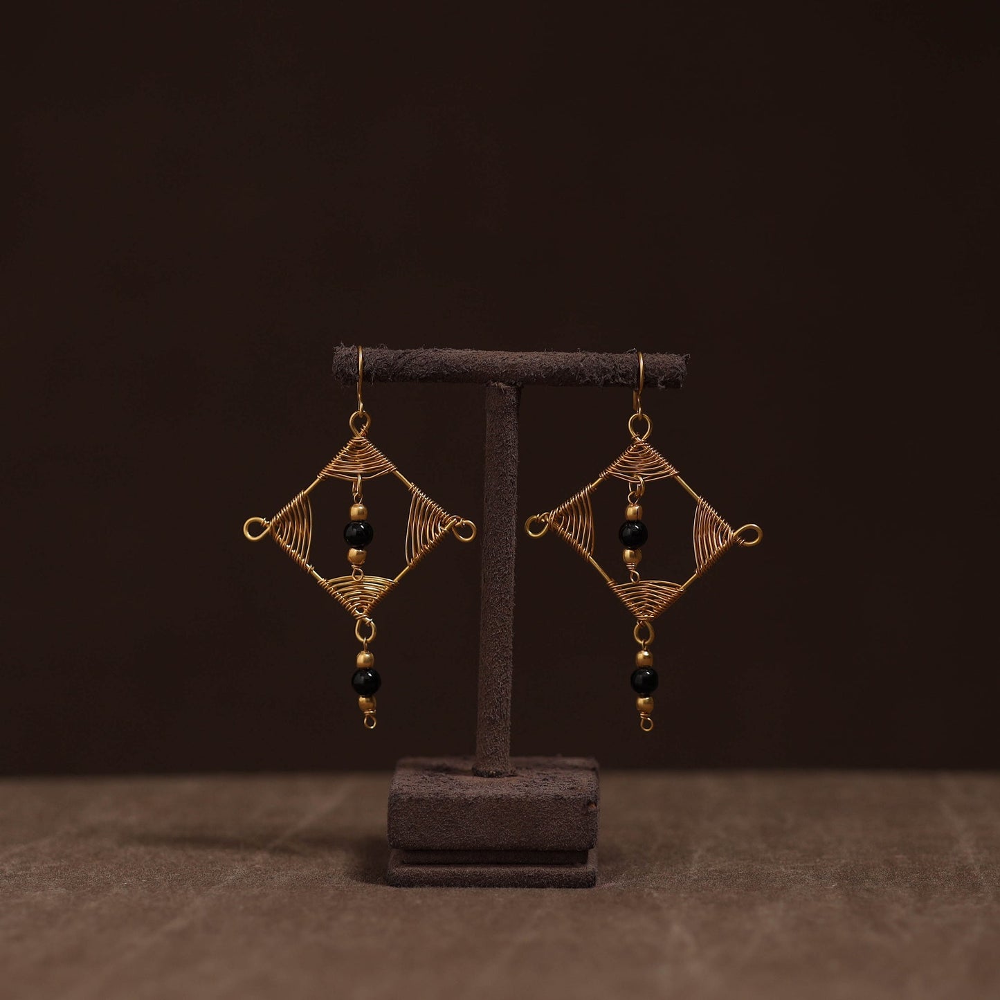 Brass metal handcrafted earrings 37