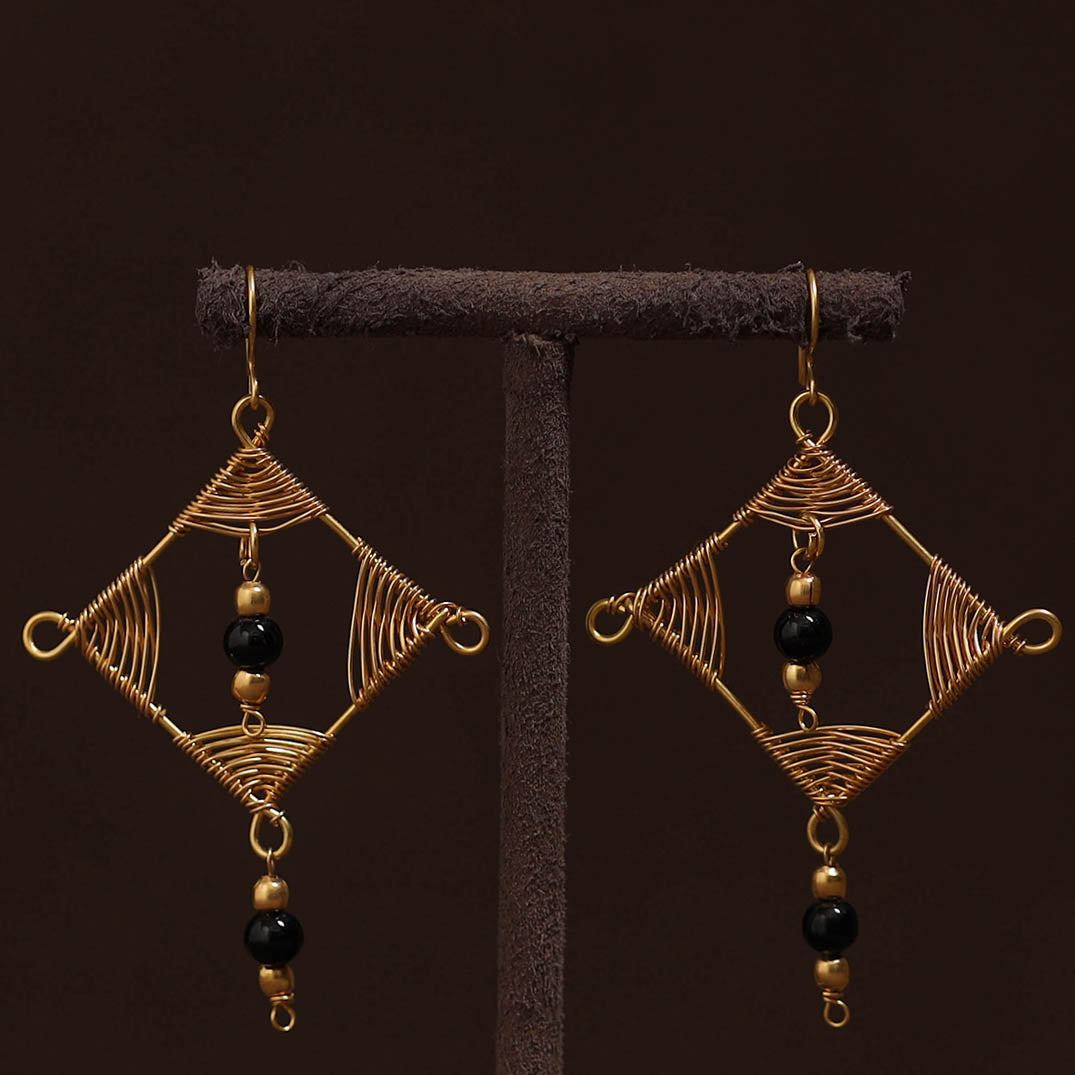 Brass metal handcrafted earrings 37