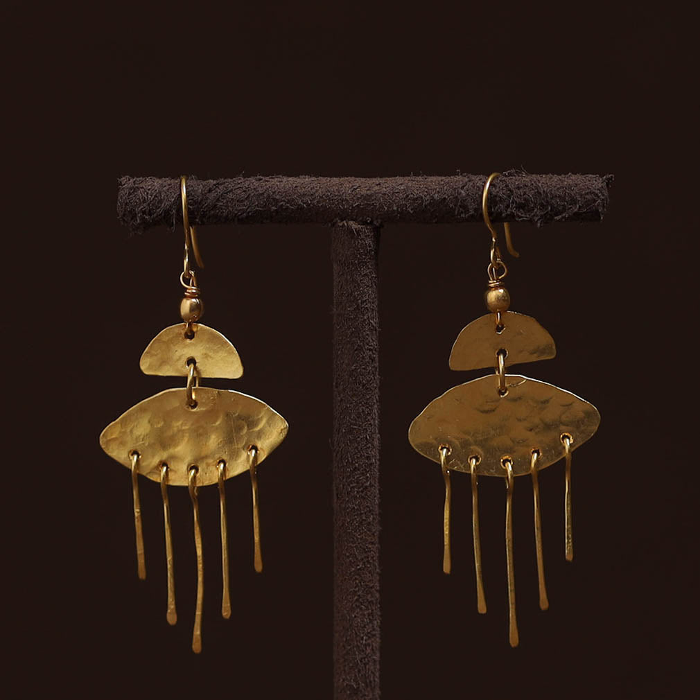 Brass metal handcrafted earrings 38