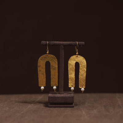 Brass metal handcrafted earrings 41