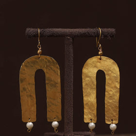 Brass metal handcrafted earrings 41