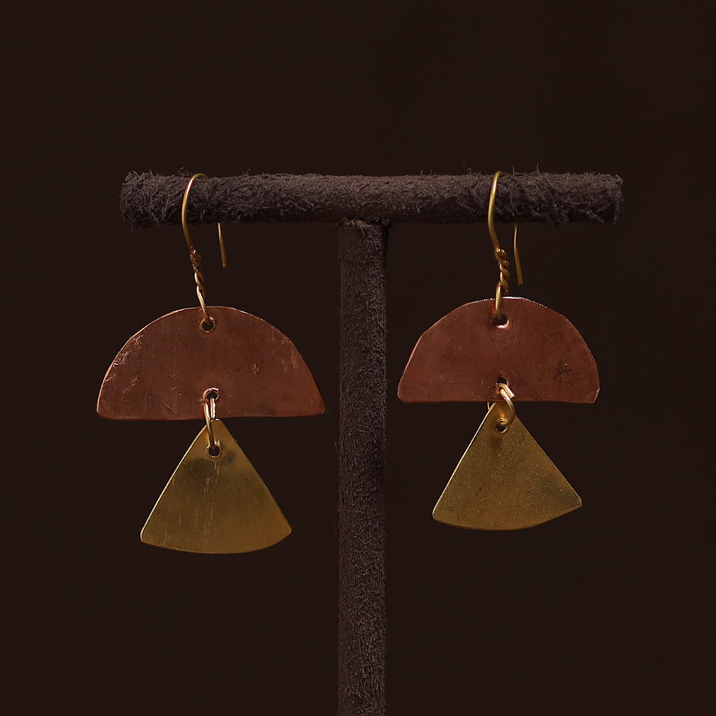 Brass metal handcrafted earrings 42