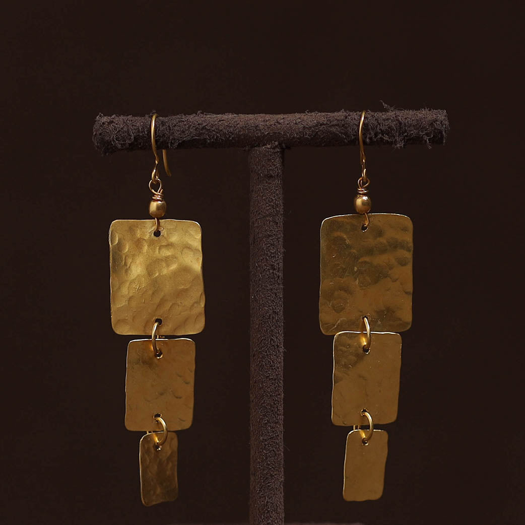 Brass metal handcrafted earrings 45