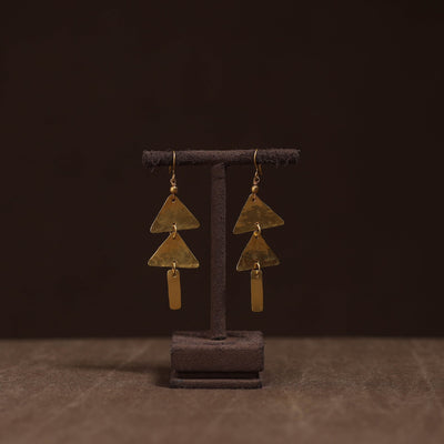 Brass metal handcrafted earrings 47