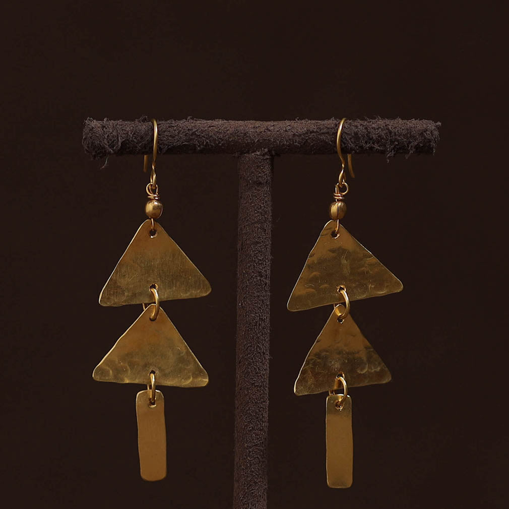 Brass metal handcrafted earrings 47