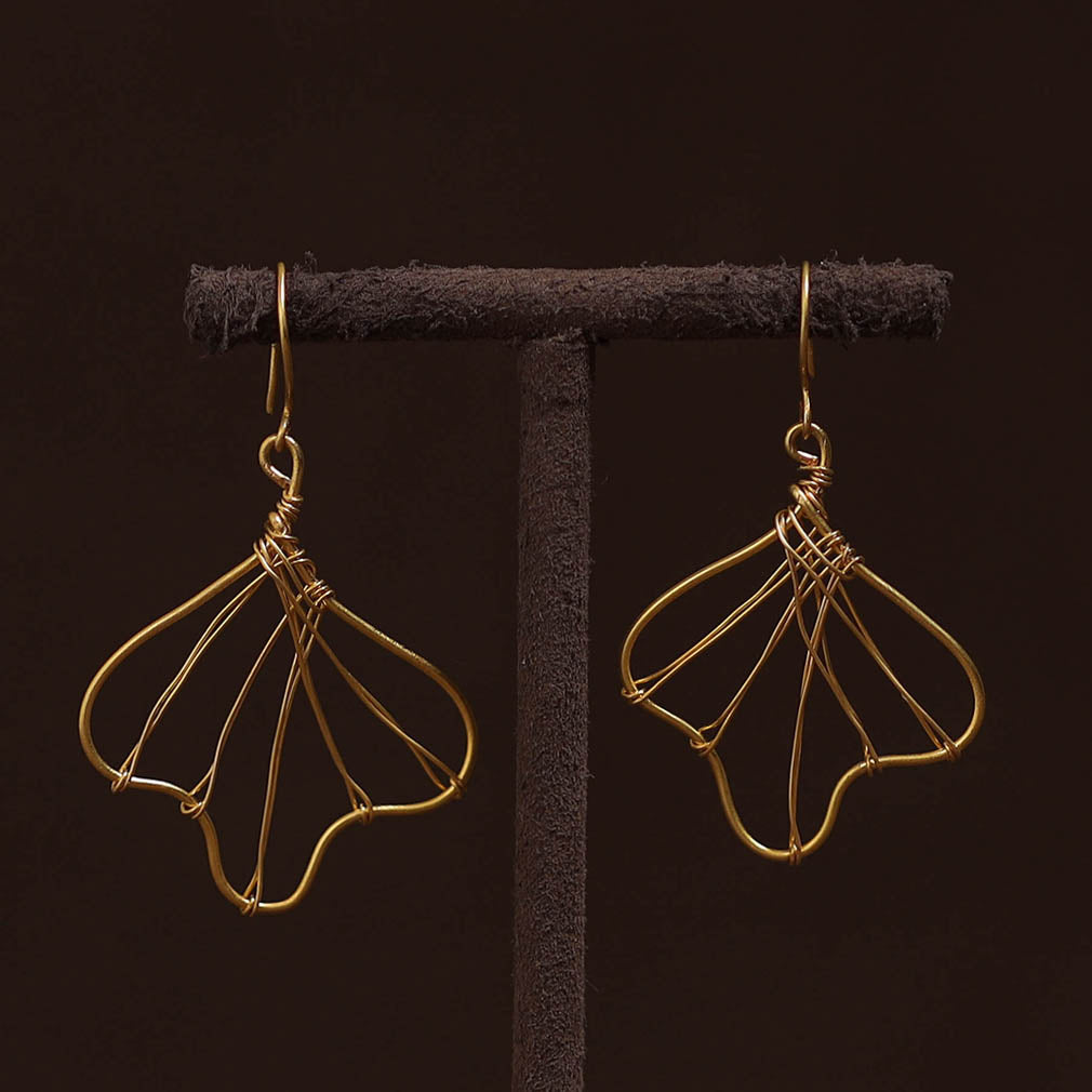 Brass metal handcrafted earrings 85