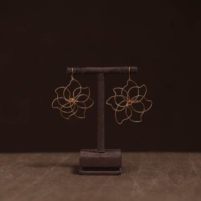 Brass metal handcrafted earrings 86