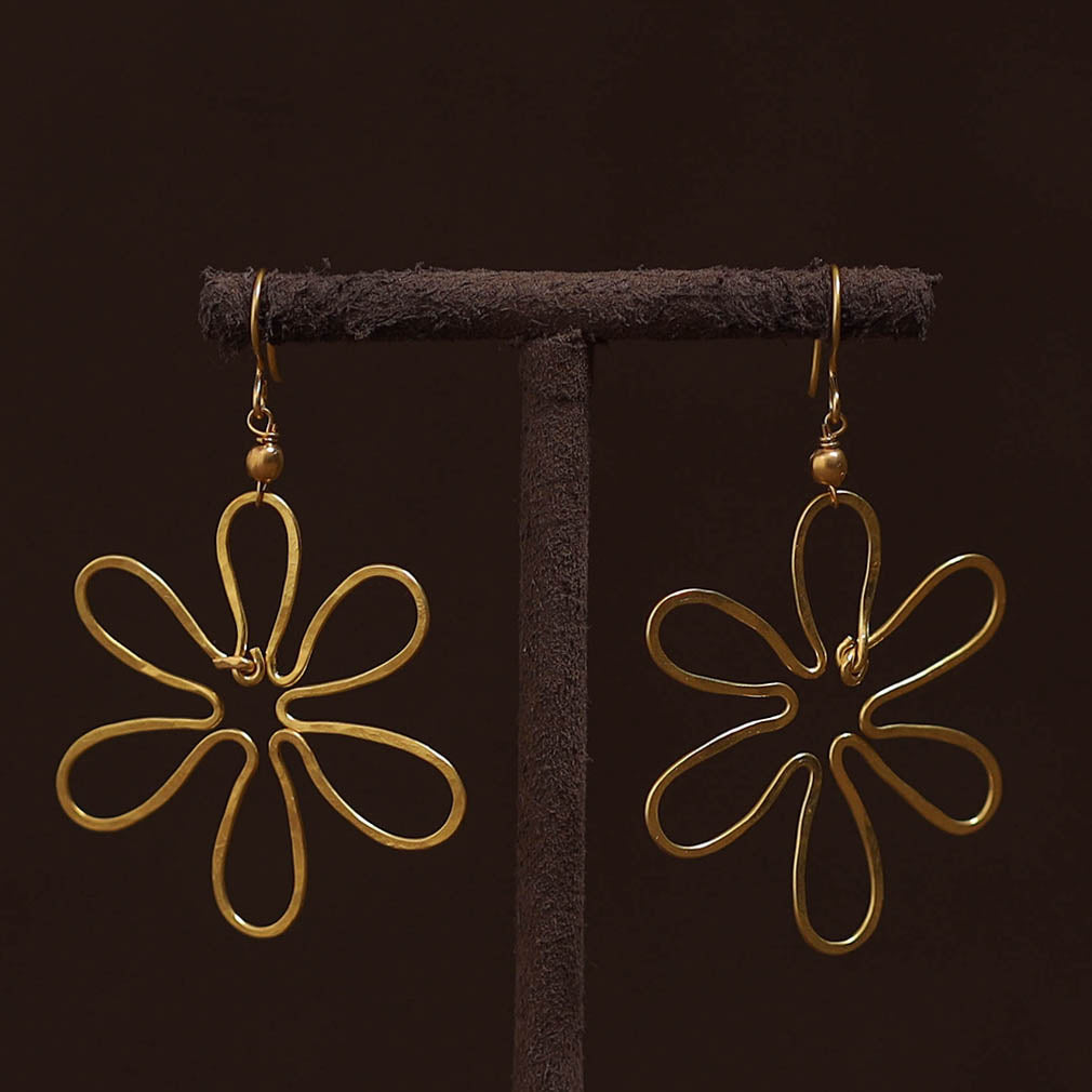 Brass metal handcrafted earrings 91