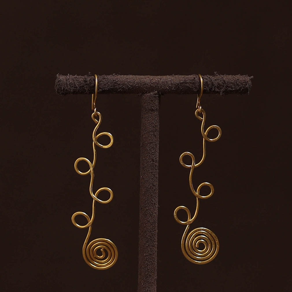 Brass metal handcrafted earrings 95
