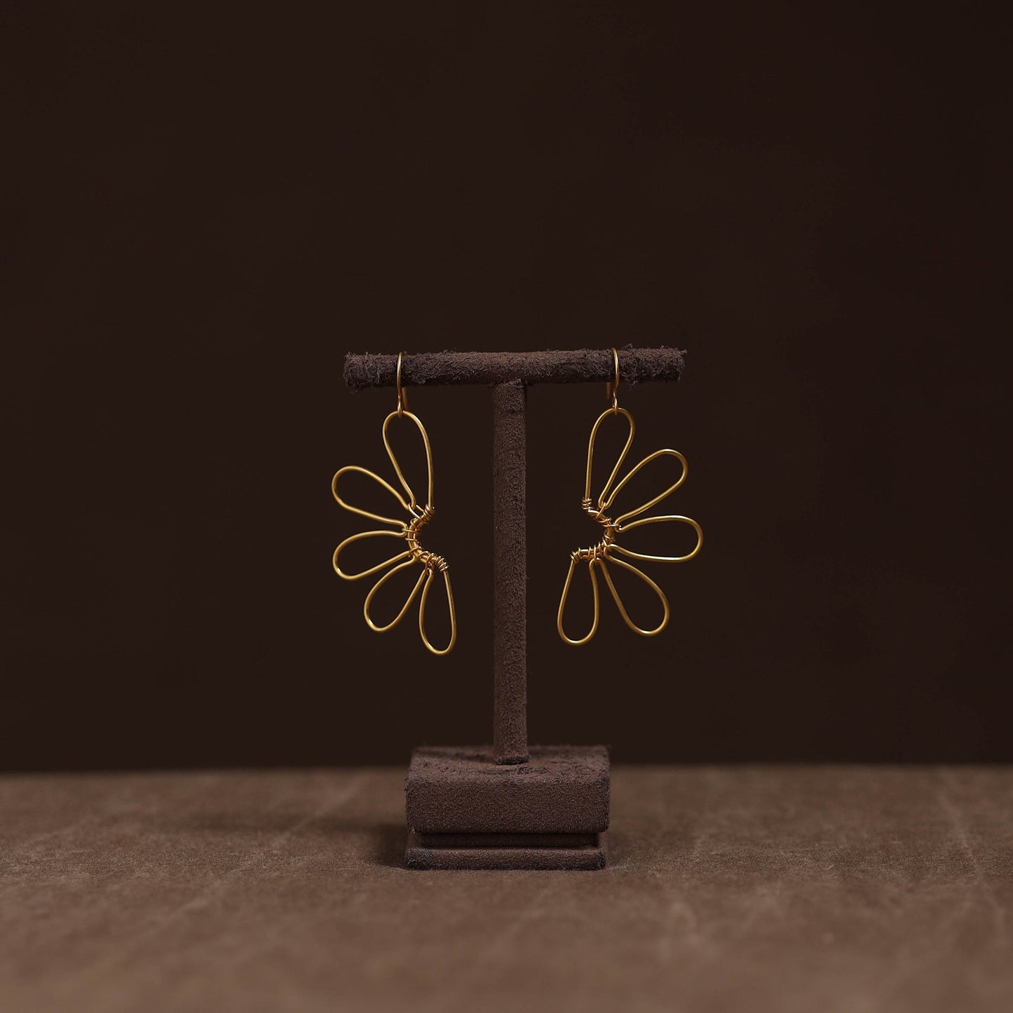 Brass metal handcrafted earrings 96