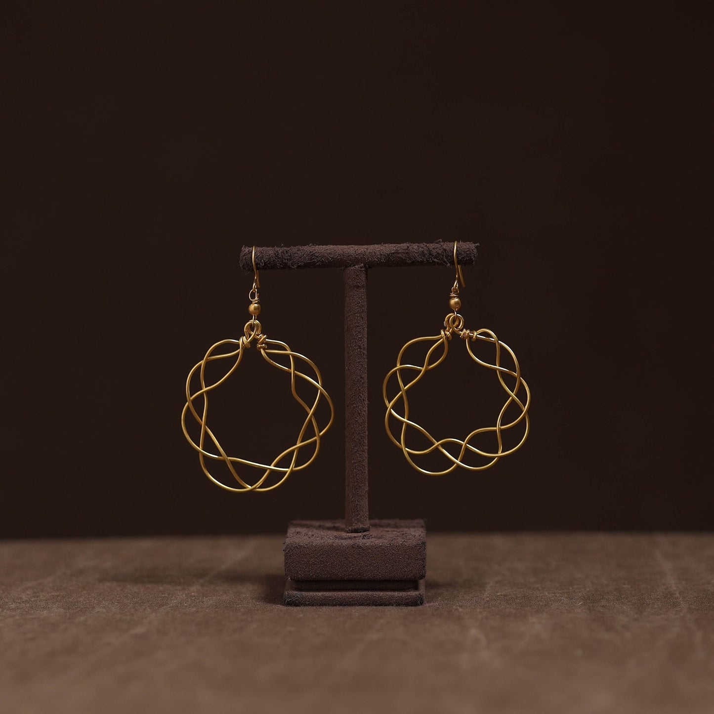 Brass metal handcrafted earrings 97