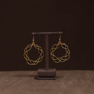 Brass metal handcrafted earrings 97
