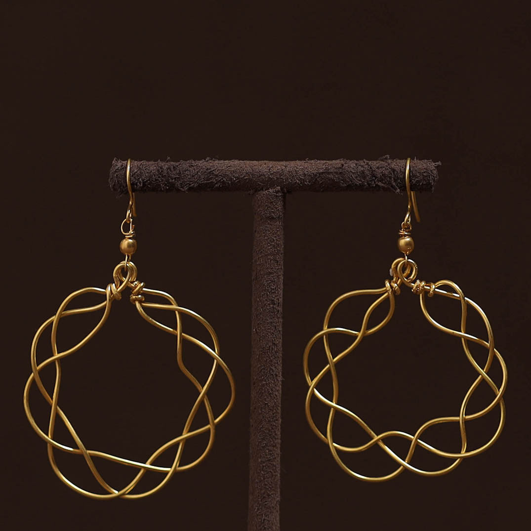 Brass metal handcrafted earrings 97