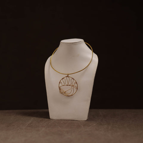 Brass metal handcrafted hasli necklace 102