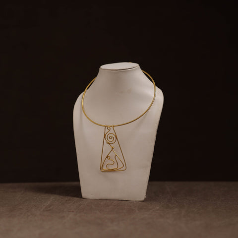 Brass metal handcrafted hasli necklace 103