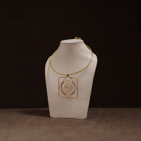 Brass metal handcrafted hasli necklace 104