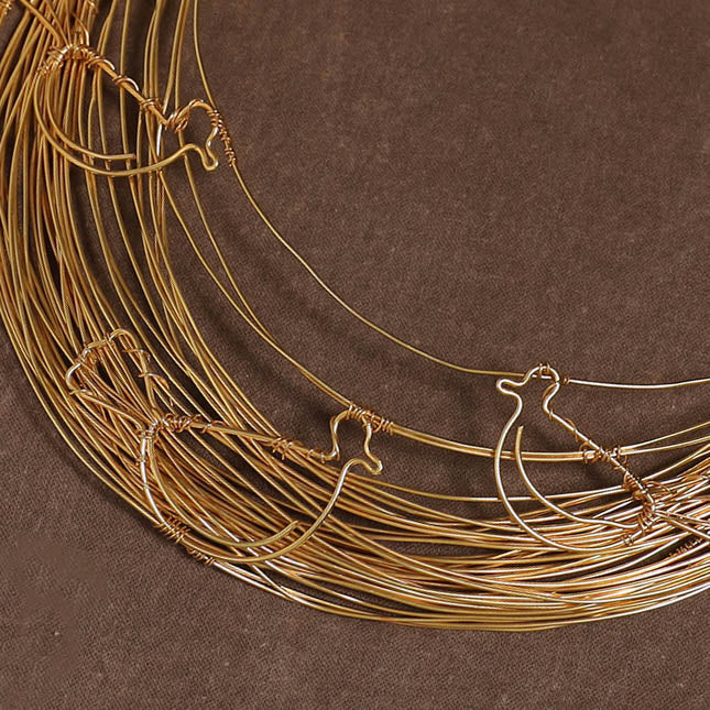 Brass metal handcrafted hasli necklace 119