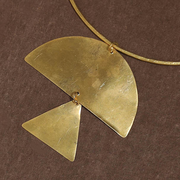 Brass metal handcrafted hasli necklace 125