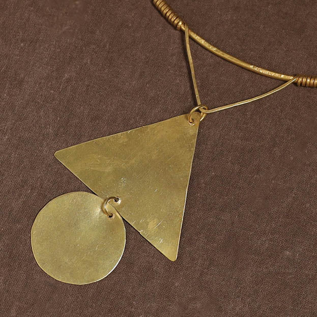 Brass metal handcrafted hasli necklace 126