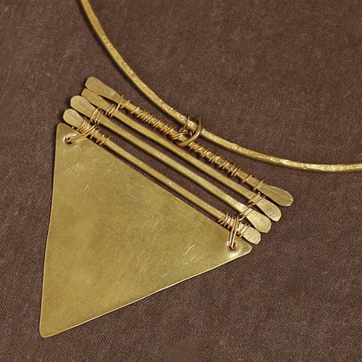Brass metal handcrafted hasli necklace 129