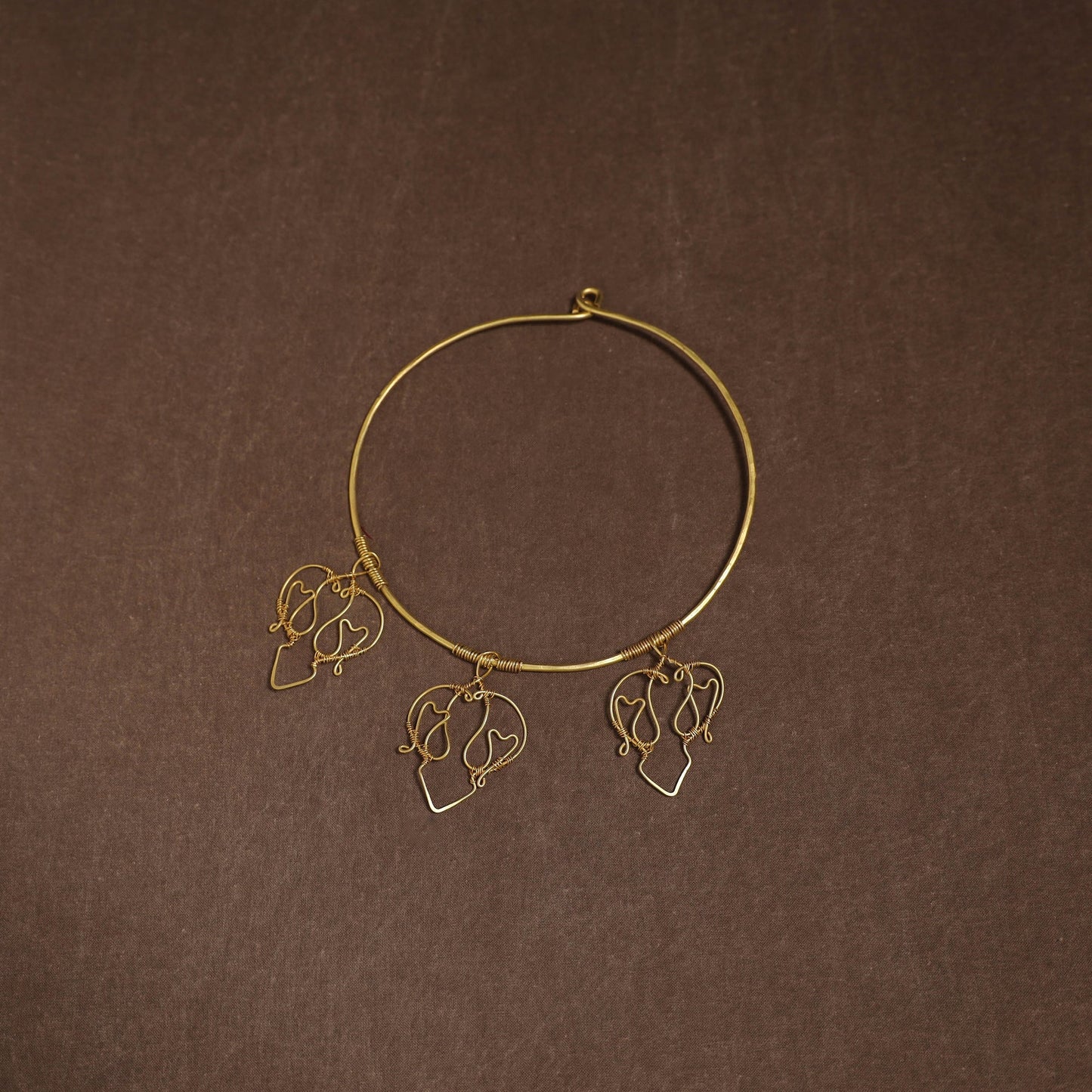 Brass metal handcrafted hasli necklace 146