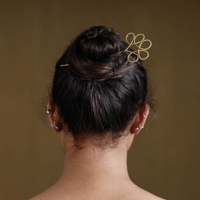 Buy Brass Metal Handcrafted Dokra Juda Pin by Asalkaar Online at iTokri.com