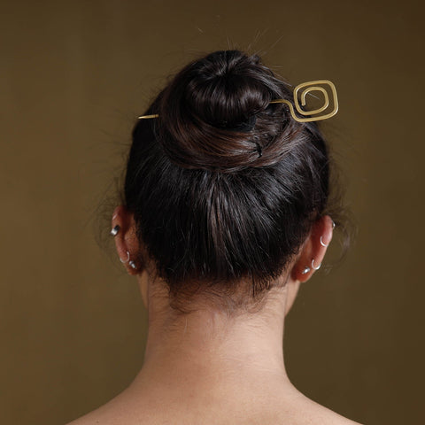 Buy Brass Metal Handcrafted Dokra Juda Pin by Asalkaar Online at iTokri.com