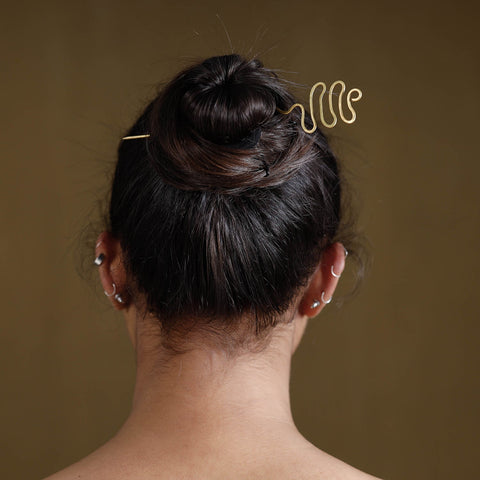 Buy Brass Metal Handcrafted Dokra Juda Pin by Asalkaar Online at iTokri.com