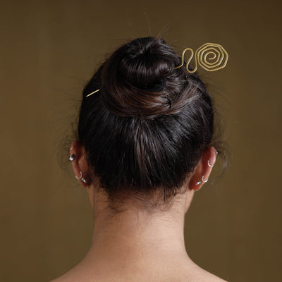 Buy Brass Metal Handcrafted Dokra Juda Pin by Asalkaar Online at iTokri.com