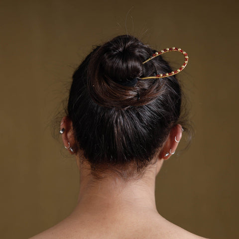 Buy Brass Metal Handcrafted Dokra Juda Pin by Asalkaar Online at iTokri.com