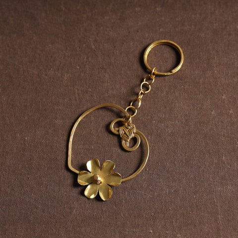 Yellow Brass Metal Handcrafted Dokra Keychain 