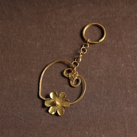 Yellow Brass Metal Handcrafted Dokra Keychain 