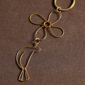 Yellow Brass Metal Handcrafted Dokra Keychain 