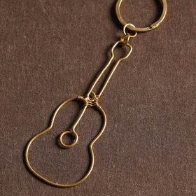 Yellow Brass Metal Handcrafted Dokra Keychain 