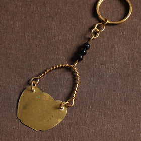 Yellow Brass Metal Handcrafted Dokra Keychain 