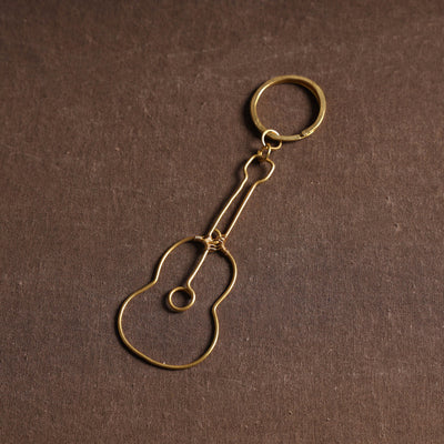 Yellow Brass Metal Handcrafted Dokra Keychain 