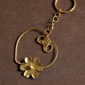 Yellow Brass Metal Handcrafted Dokra Keychain 