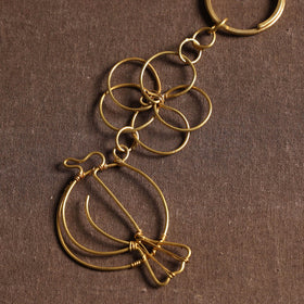 Yellow Brass Metal Handcrafted Dokra Keychain 
