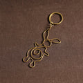 Yellow Brass Metal Handcrafted Dokra Keychain 