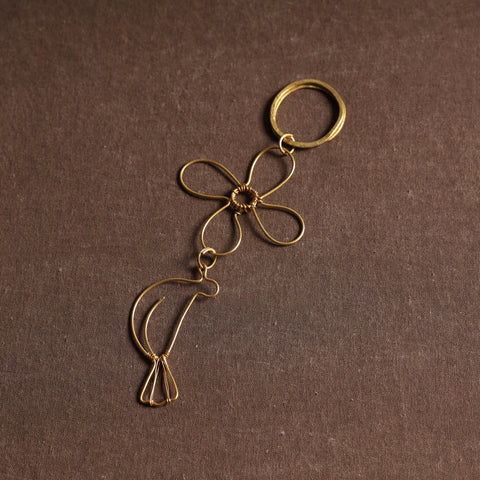 Yellow Brass Metal Handcrafted Dokra Keychain 