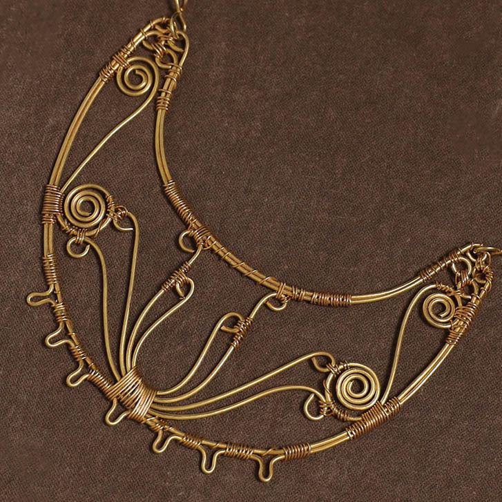Brass metal handcrafted necklace 123