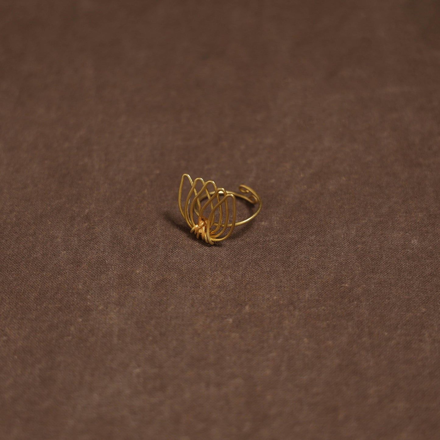 Brass metal handcrafted ring 09