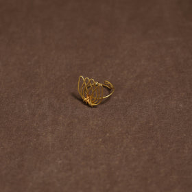 Brass metal handcrafted ring 09
