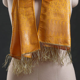 Brocade handloom semi silk banarasi stole 09 - handcrafted