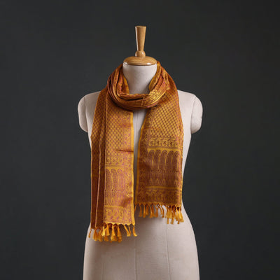 Brocade handloom semi silk banarasi stole 36 - handcrafted